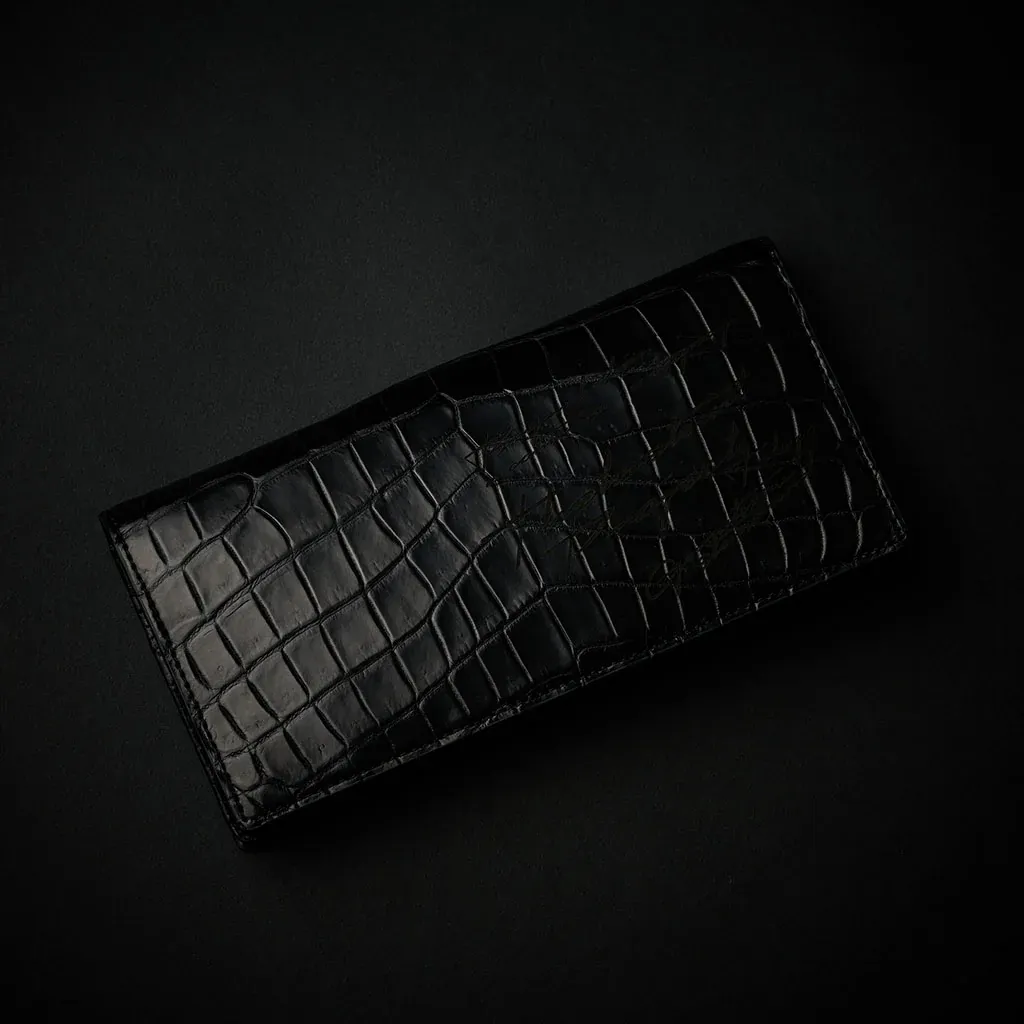PREMIUM CROCO LONG WALLET "EPIGRAPHIA"　ブラック