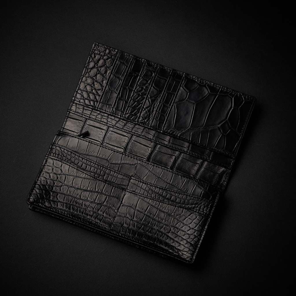 PREMIUM CROCO LONG WALLET "EPIGRAPHIA"　ブラック