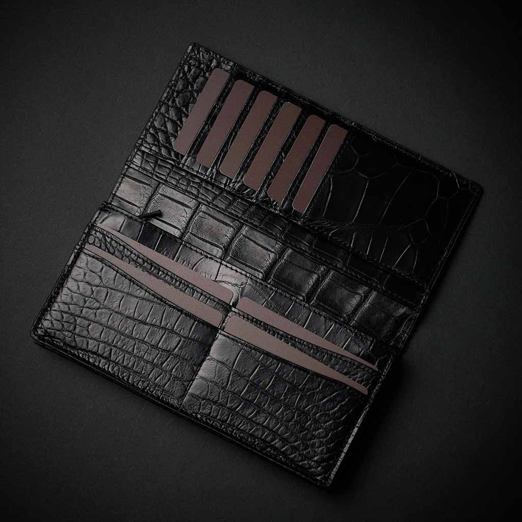 PREMIUM CROCO LONG WALLET "EPIGRAPHIA"　ブラック