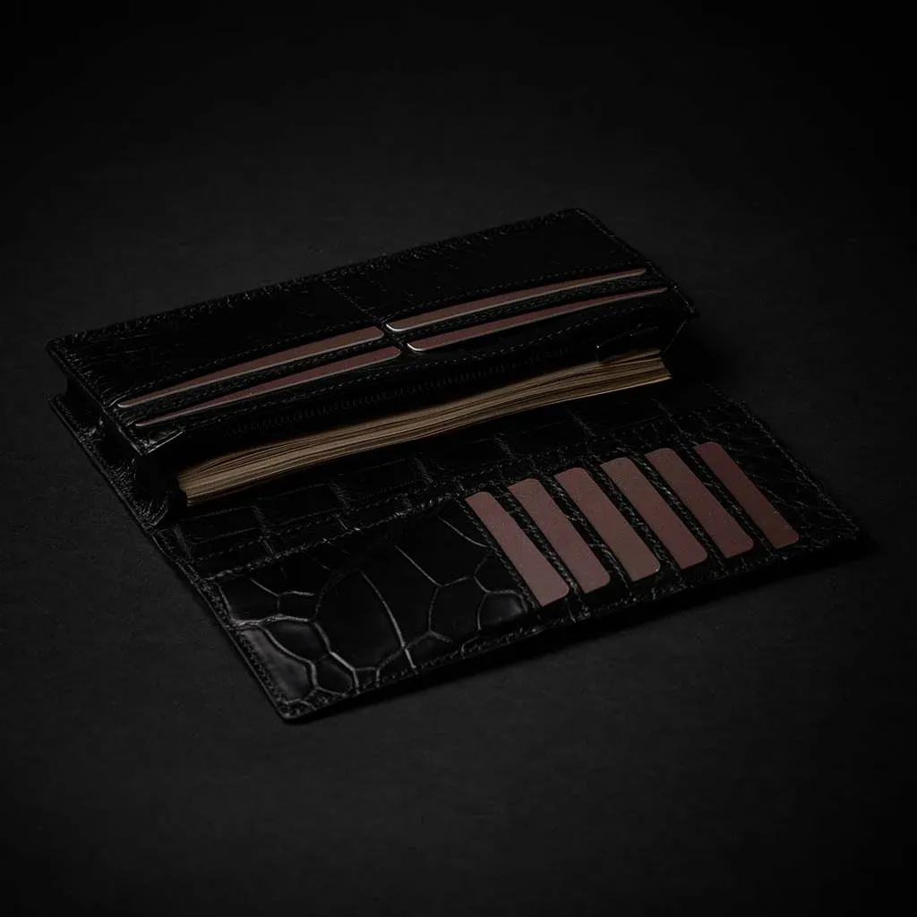 PREMIUM CROCO LONG WALLET "EPIGRAPHIA"　ブラック