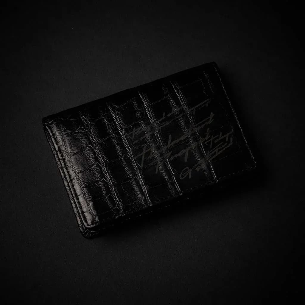 PREMIUM CROCO CARD CASE "EPIGRAPHIA"　ブラック