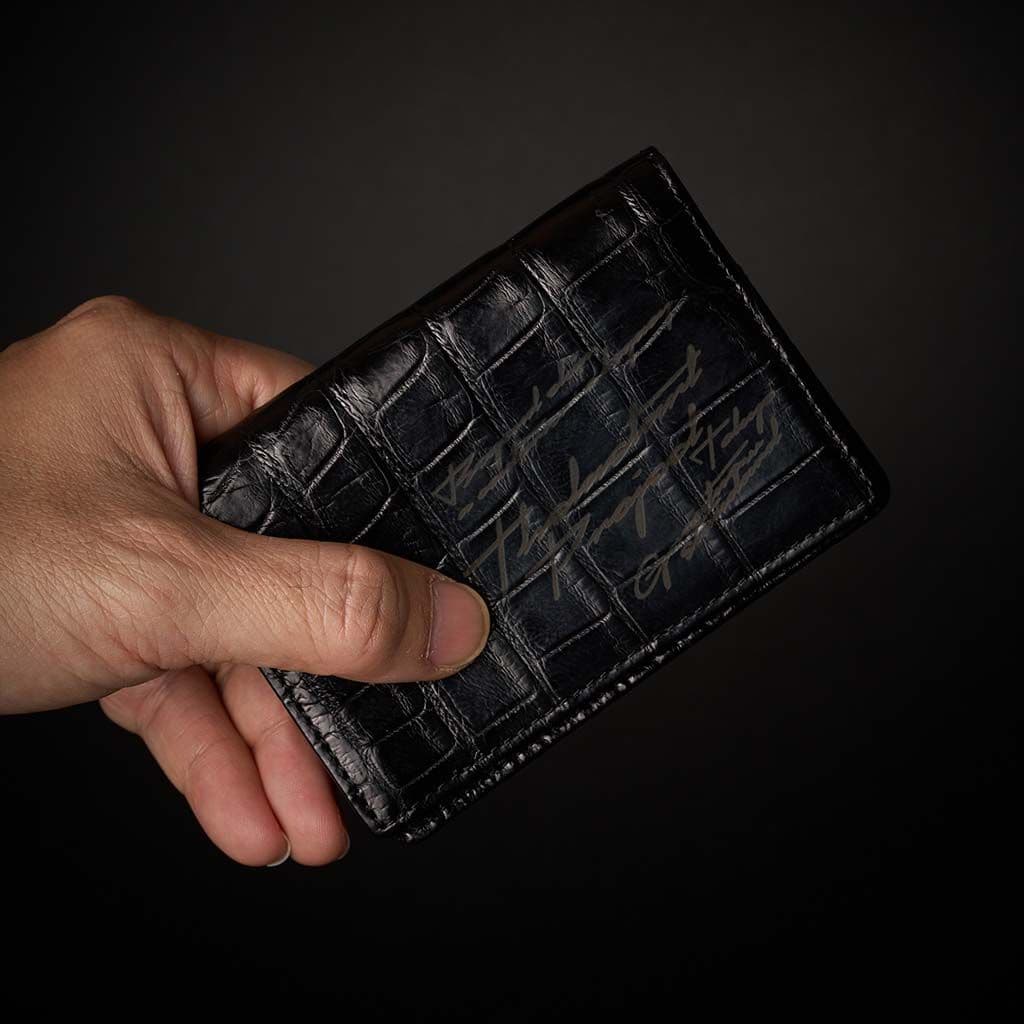 PREMIUM CROCO CARD CASE "EPIGRAPHIA"　ブラック
