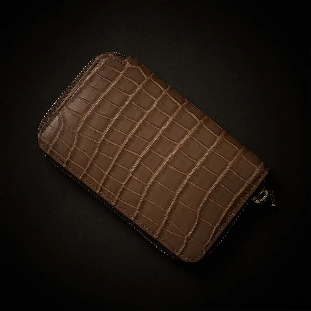 CRISTY SMART MID WLT .5 / CROCO クロコダイル財布　オーク