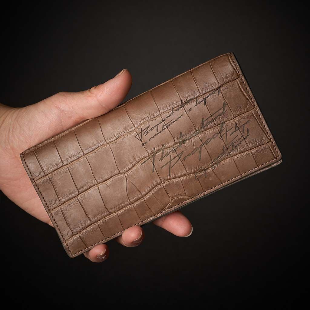 PREMIUM CROCO LONG WALLET "EPIGRAPHIA"　トープ