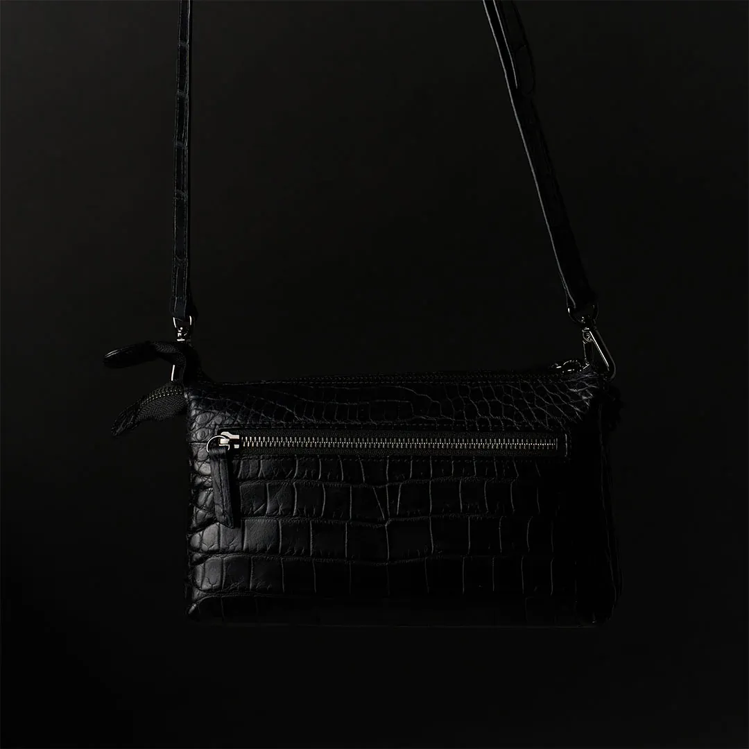 CROCO SHOULDER 「LIBERO」クロコショルダー　ブラック