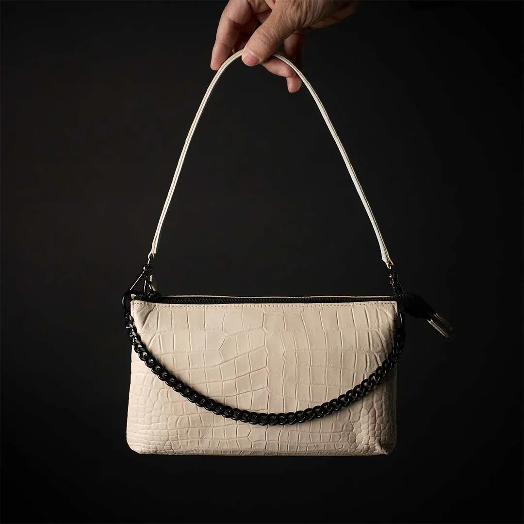 CROCO SHOULDER 「LIBERO」　クリーム
