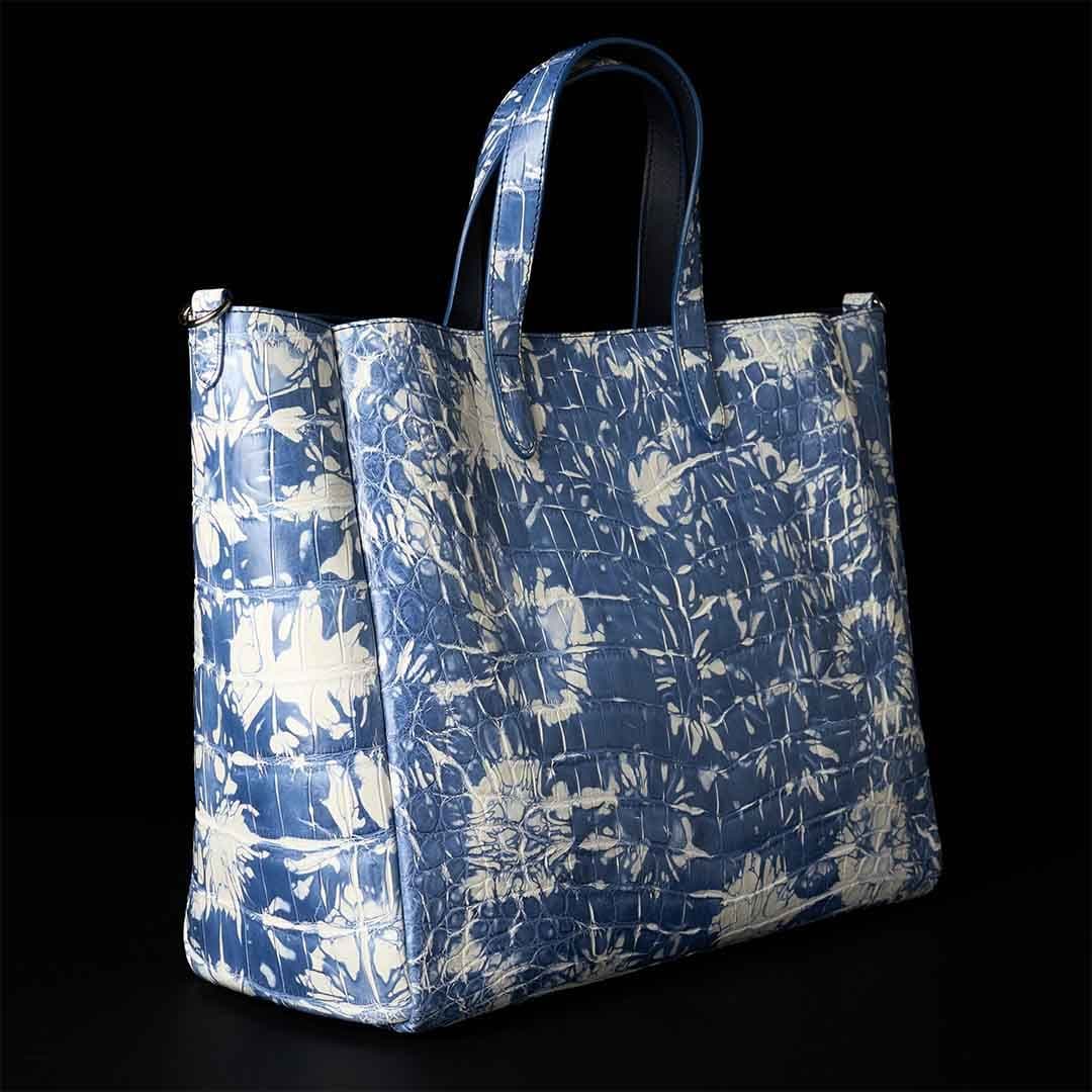 SPARK BLUE CROCO TOTE