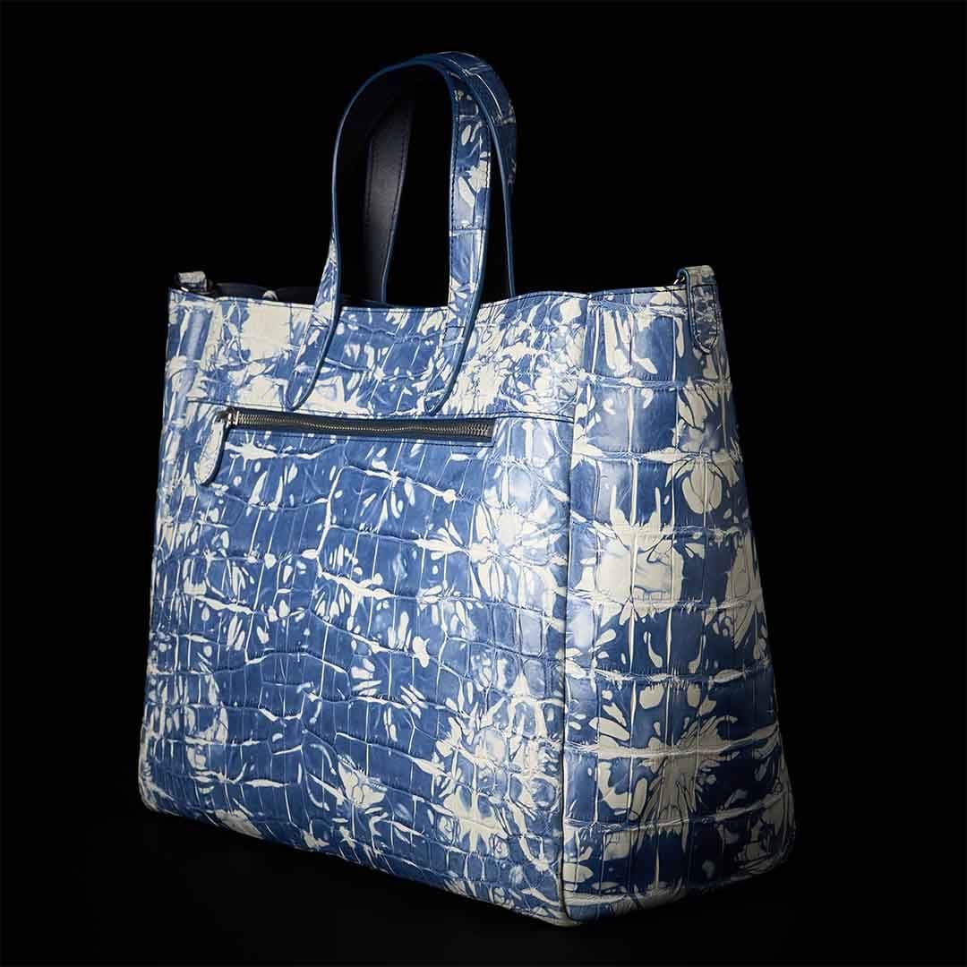 SPARK BLUE CROCO TOTE