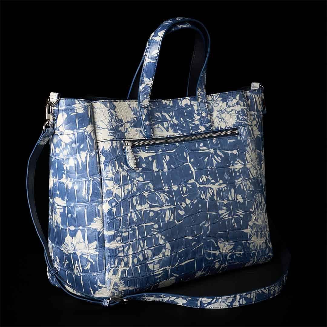 SPARK BLUE CROCO TOTE