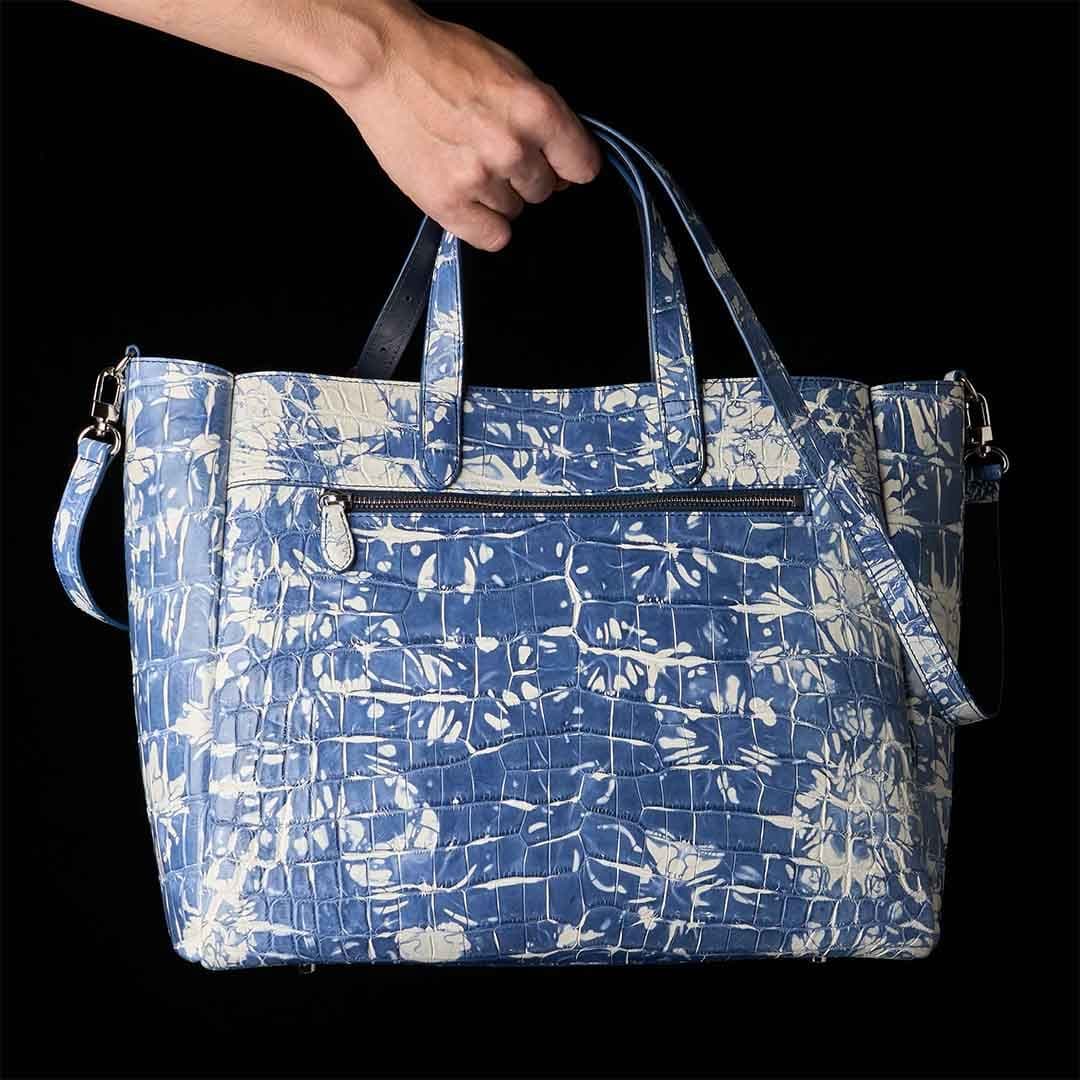 SPARK BLUE CROCO TOTE