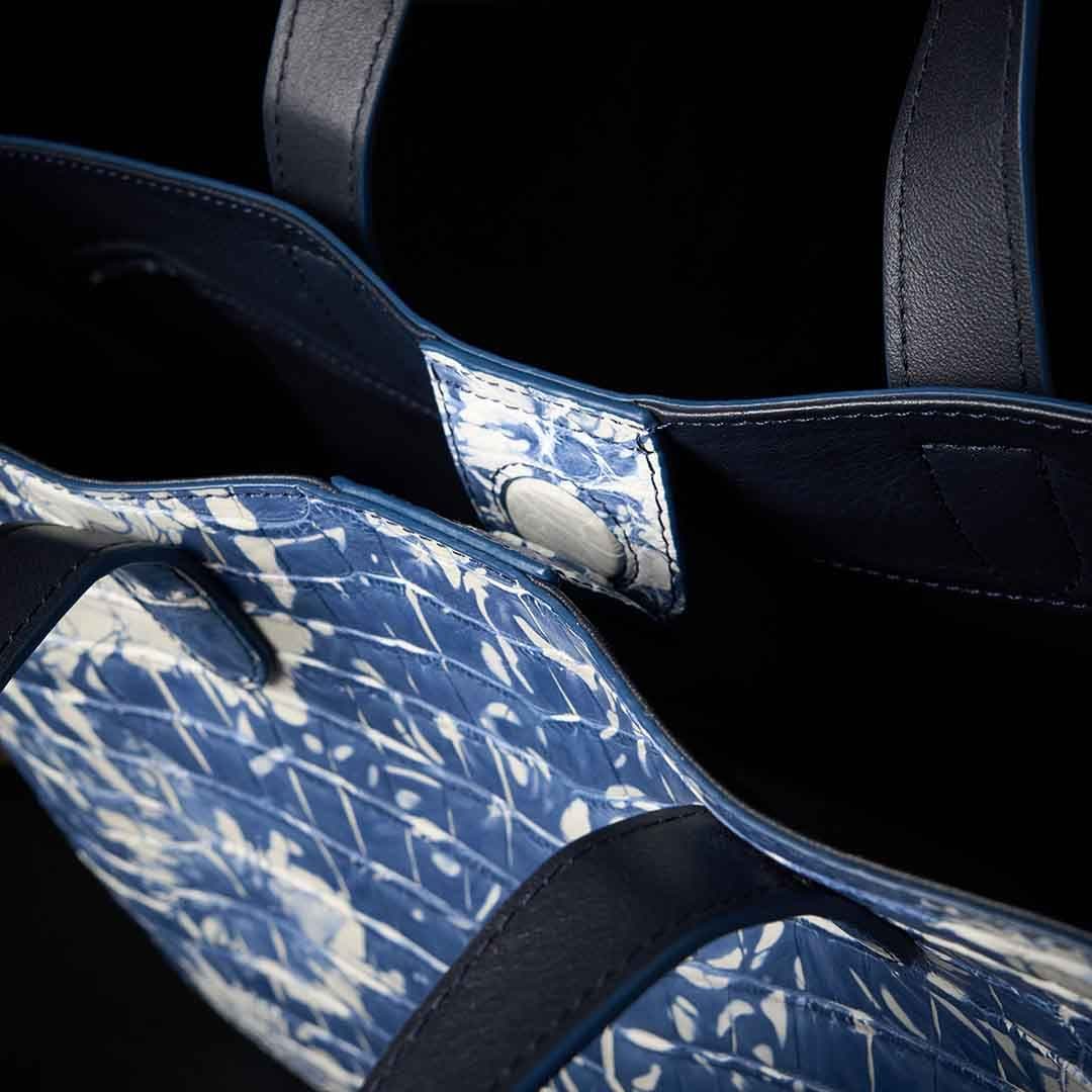 SPARK BLUE CROCO TOTE