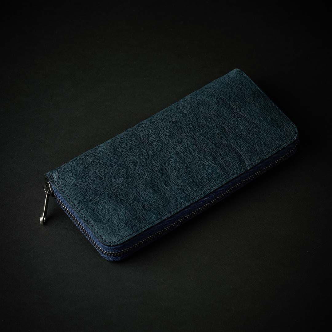 WILD ELEPHANT LONG WLT　エレファントレザー長財布　ネイビー