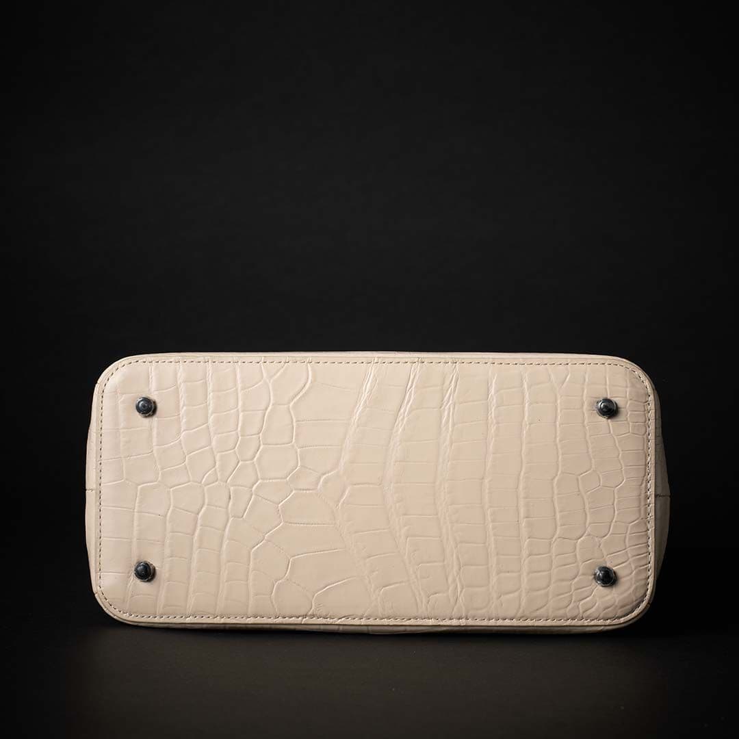 PREMIUM CROCO LOUNGE TOTE 極上クロコダイル トートバッグ_ CREAM