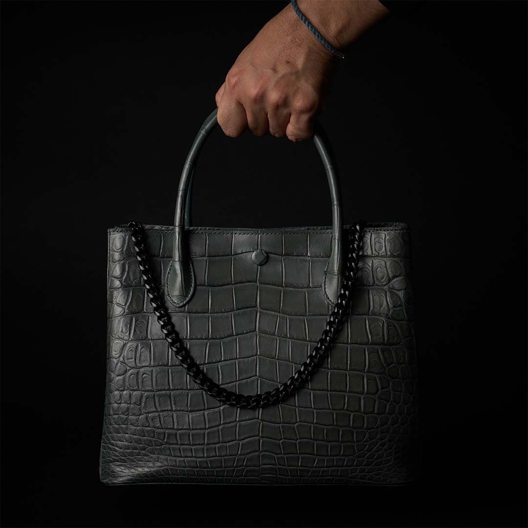 PREMIUM CROCO LOUNGE TOTE 極上クロコダイル トートバッグ_ SAGE