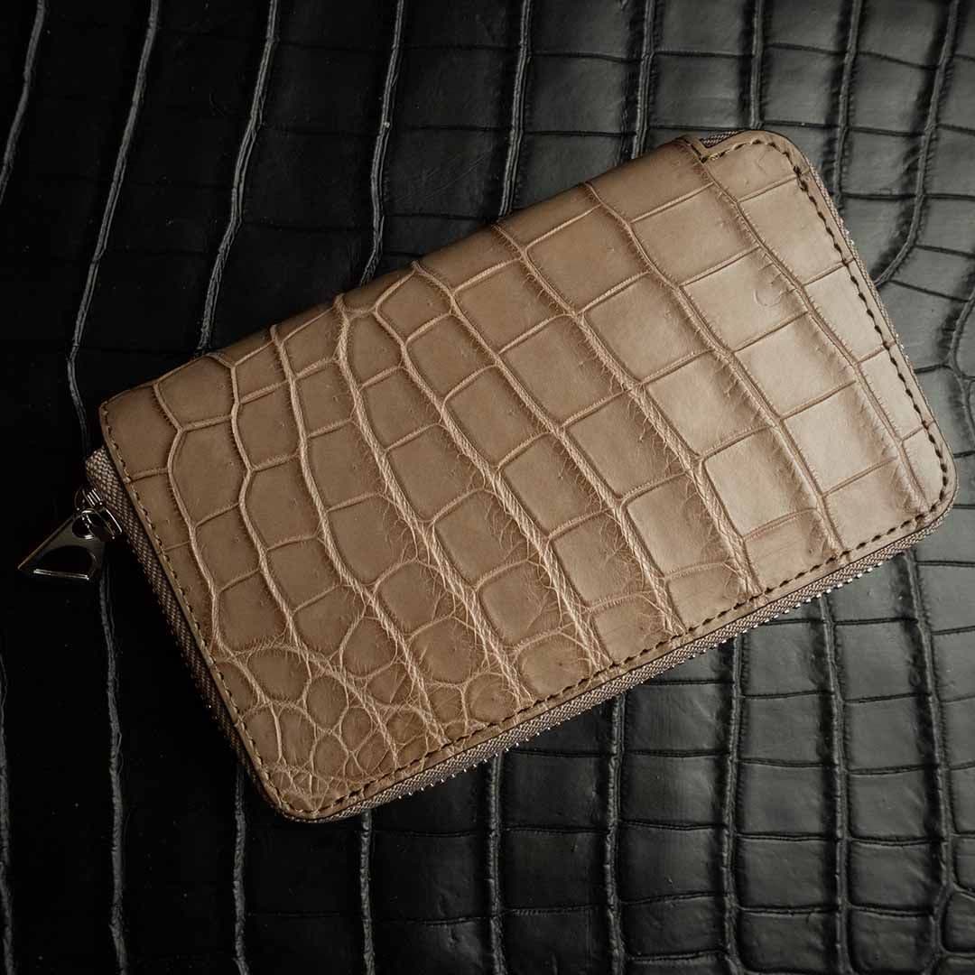 CRISTY SMART MID WLT .5 / CROCO TAUPEクロコダイル財布