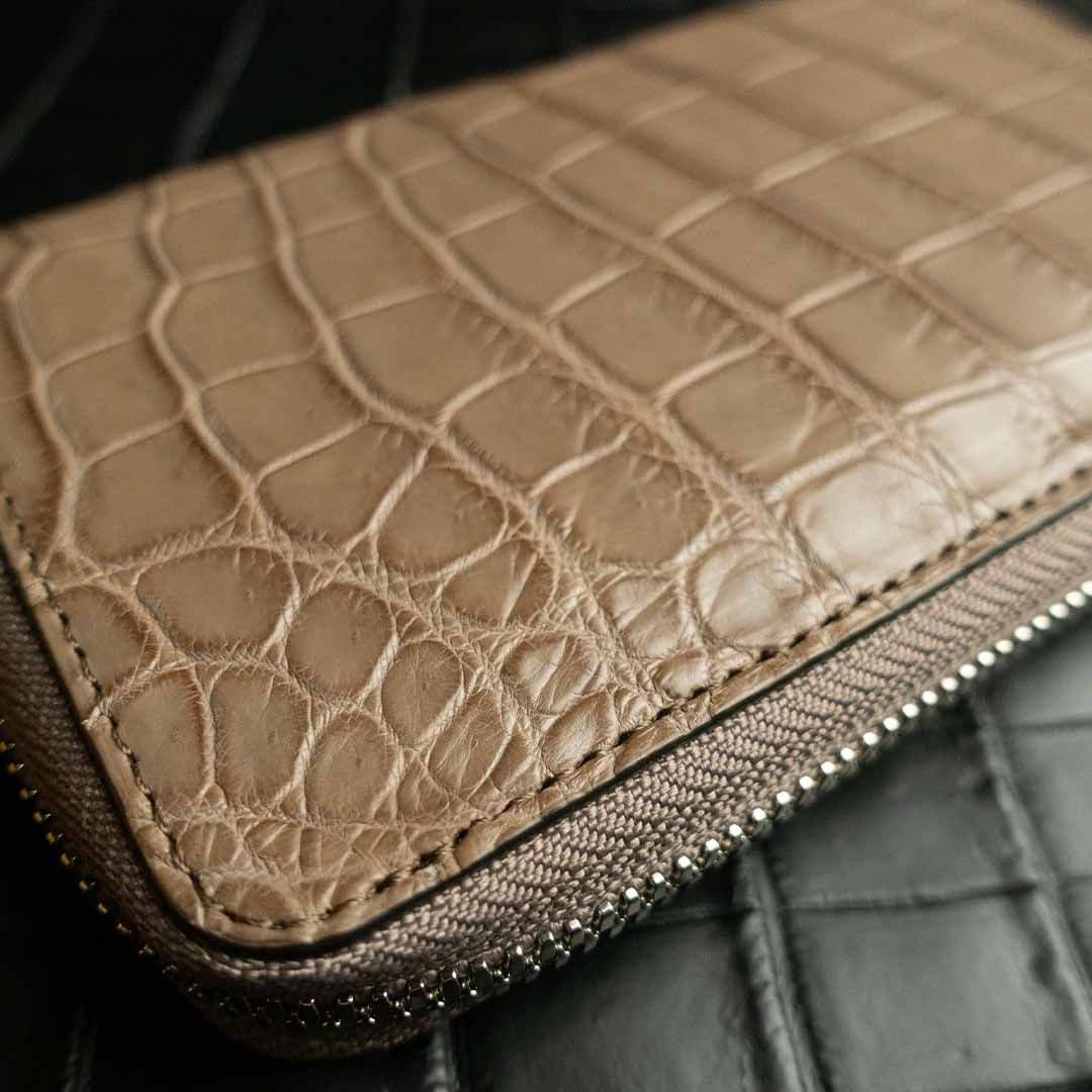 CRISTY SMART MID WLT .5 / CROCO TAUPEクロコダイル財布