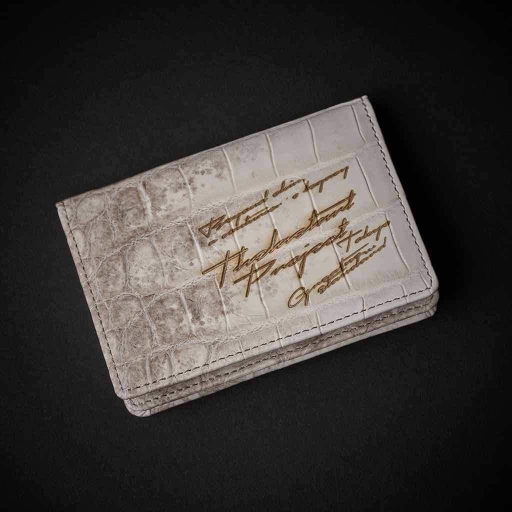 PREMIUM CROCO CARD CASE "EPIGRAPHIA" HIMALAYA