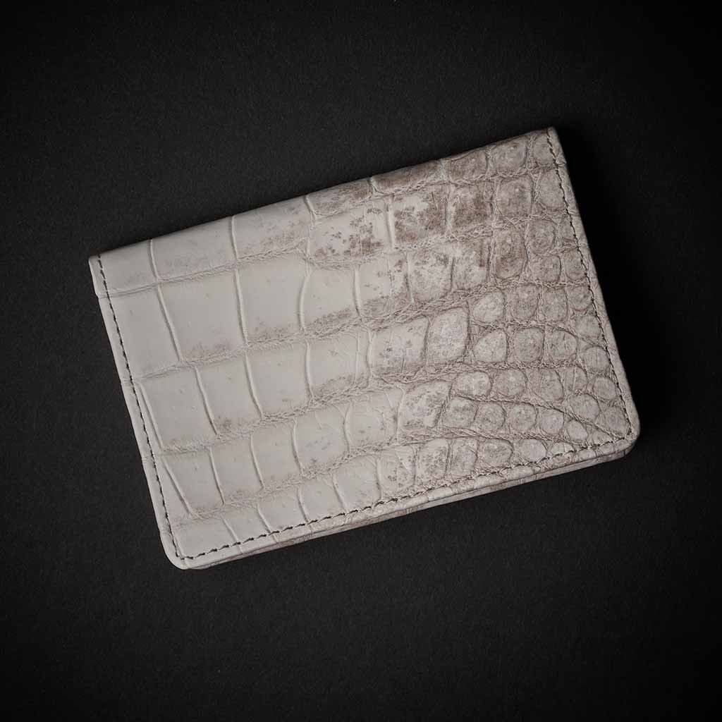 PREMIUM CROCO CARD CASE "EPIGRAPHIA" HIMALAYA