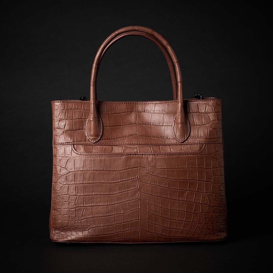 PREMIUM CROCO LOUNGE TOTE 極上クロコダイル トートバッグ_ BROWN