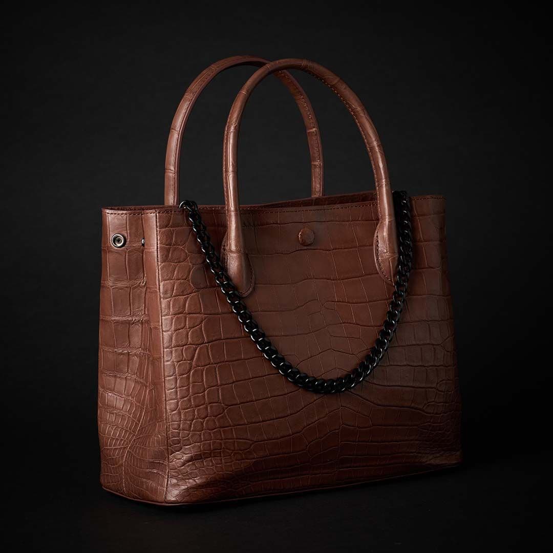 PREMIUM CROCO LOUNGE TOTE 極上クロコダイル トートバッグ_ BROWN