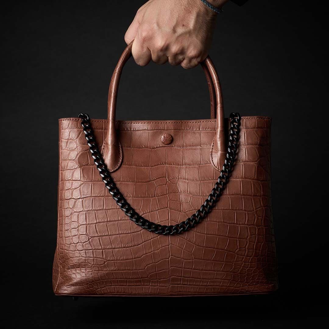 PREMIUM CROCO LOUNGE TOTE 極上クロコダイル トートバッグ_ BROWN