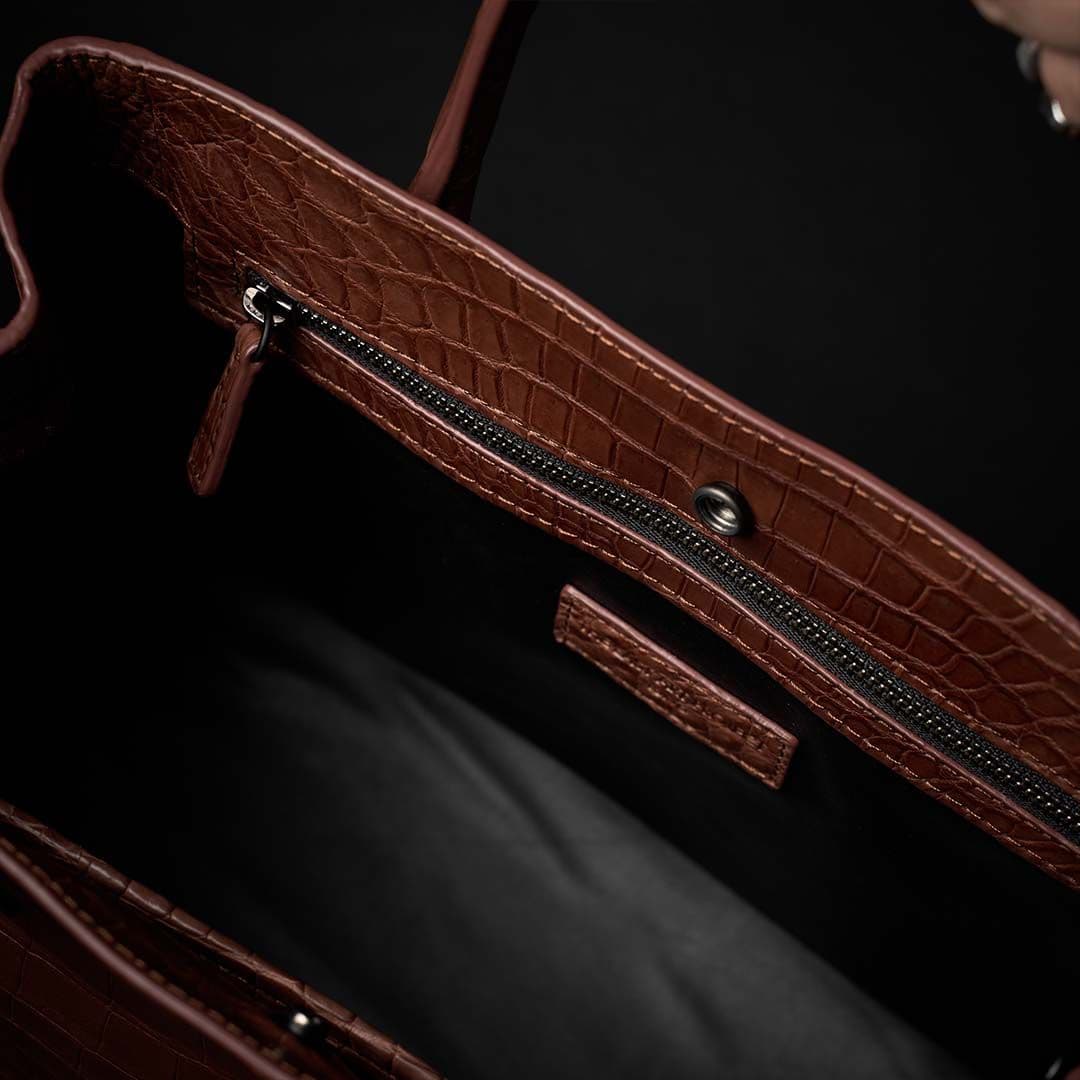 PREMIUM CROCO LOUNGE TOTE 極上クロコダイル トートバッグ_ BROWN