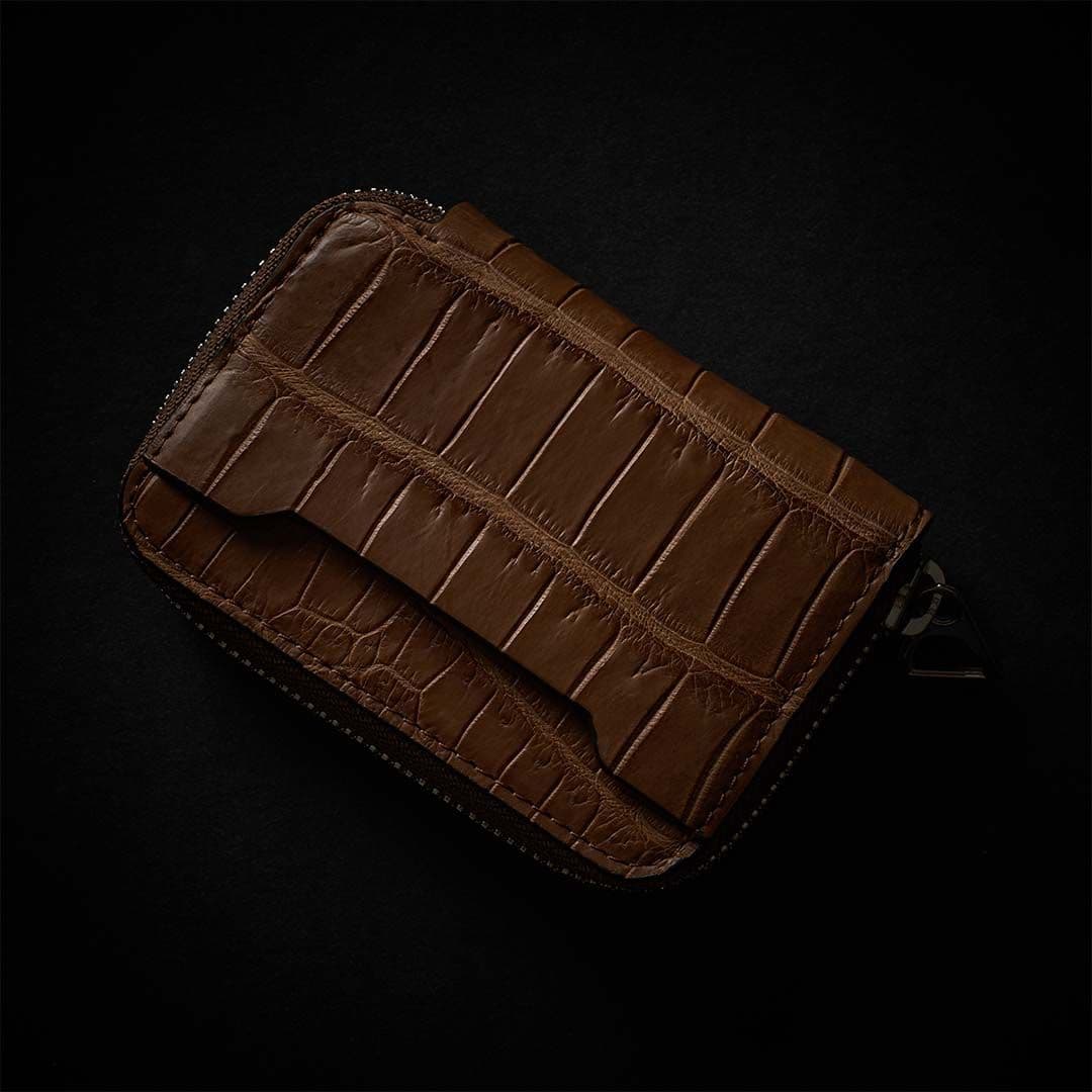 CRISTY COIN CARD WLT / CROCO ブラウン