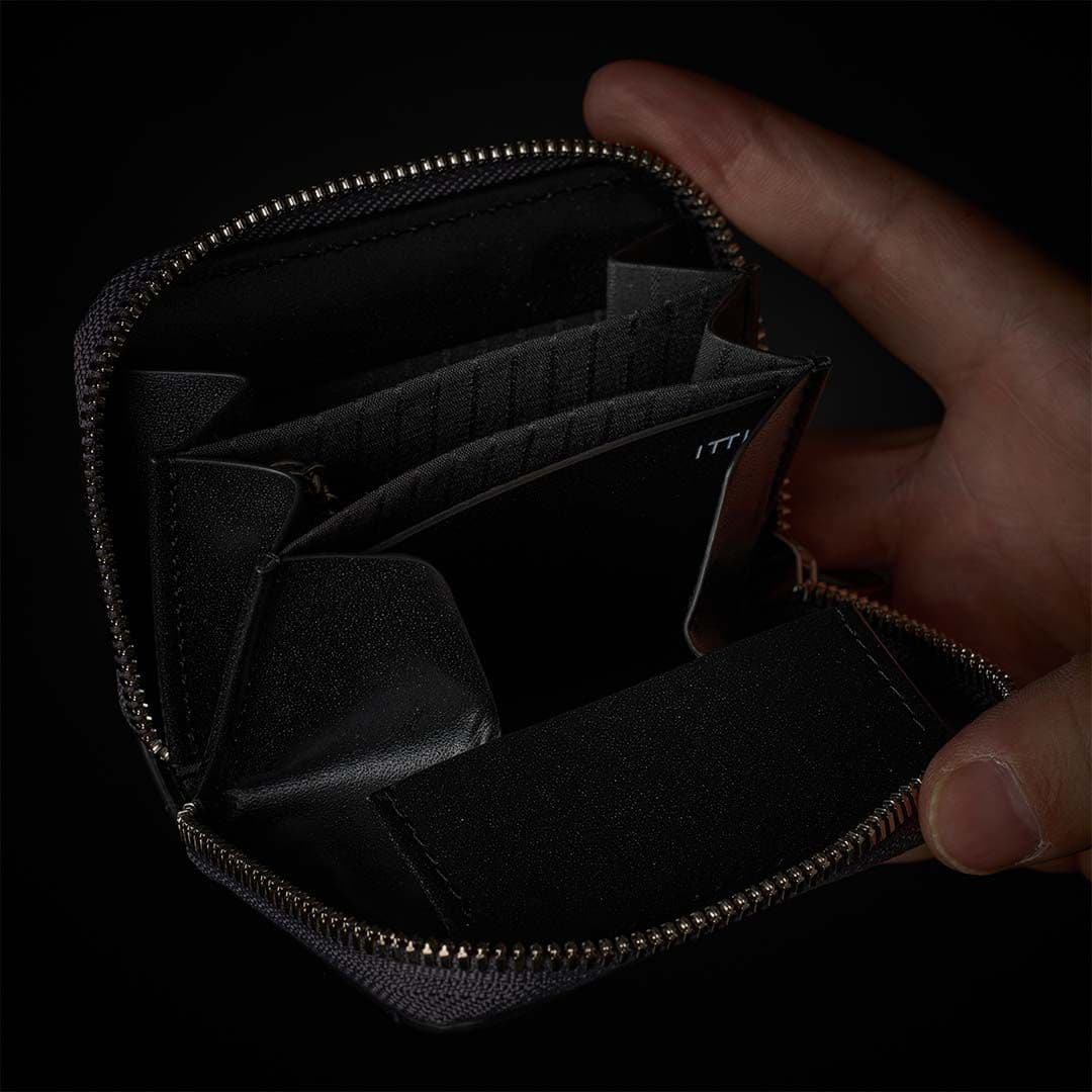 CRISTY COIN CARD WLT / CROCO ILブルー